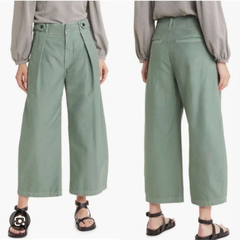 Citizens of Humanity Sage Green Wide-Leg Pants
